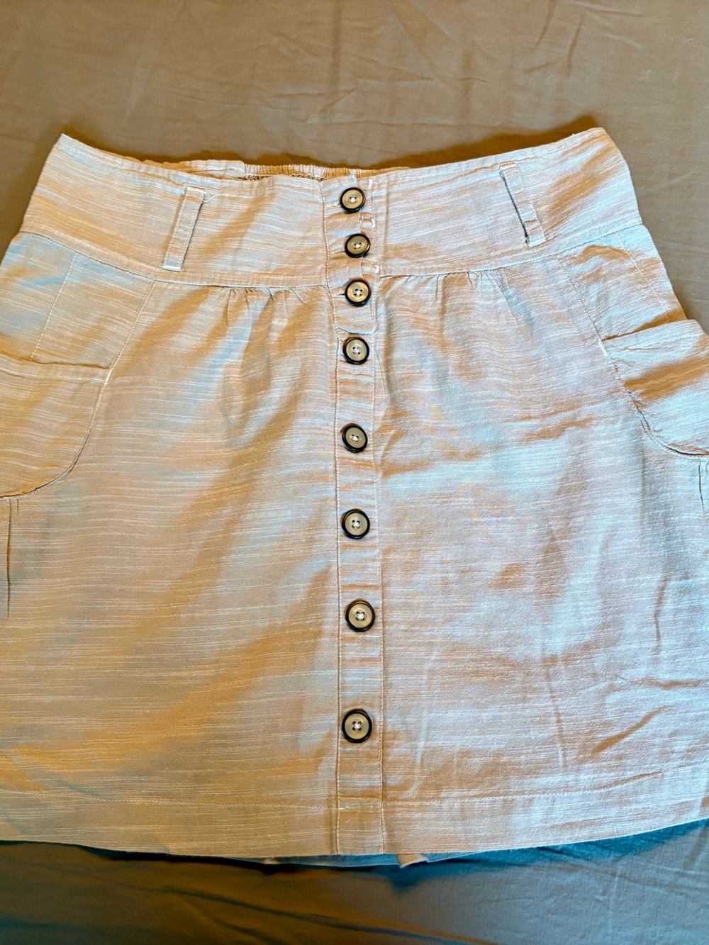 Mountain Khakis Tan Button-Front Skirt